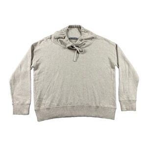 Alashan Cotton Cashmere Tie Neck Pullover Sweater Size Small Beige/Oat  L/S Top